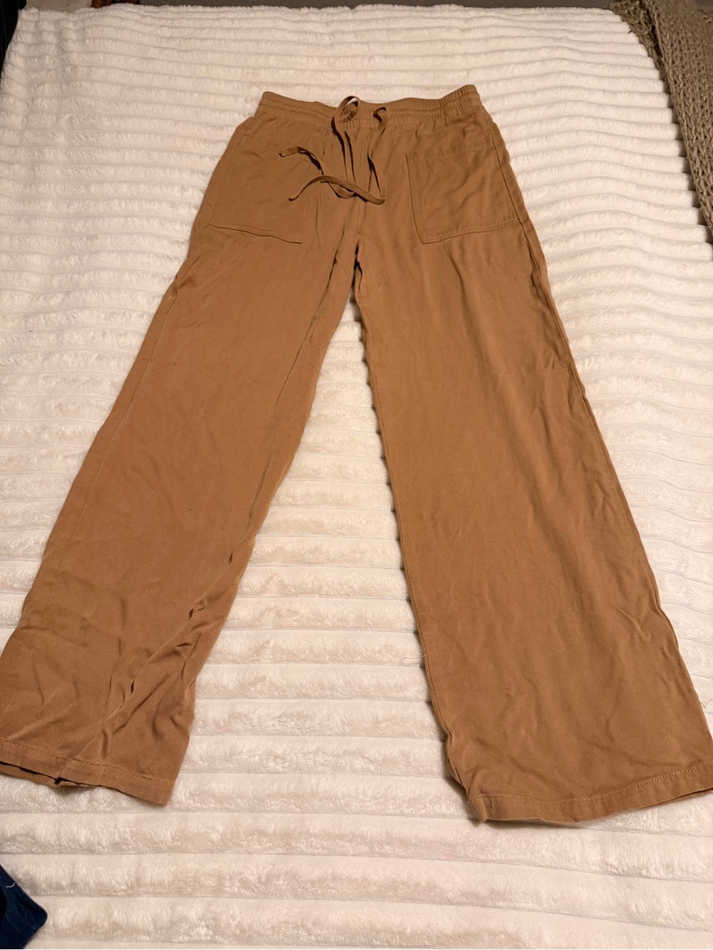 Stella Luce Caramel Tan Elastic Waist Pants